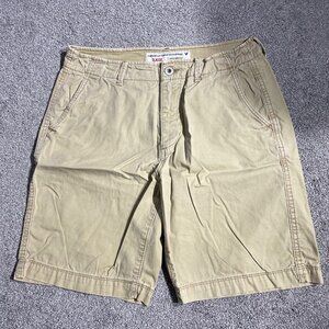 American Eagle Classic Flat Front Shorts, Beige, Men's Size 33